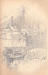 Efecto de tarde temprano, Exposición de París, 1901 de Joseph Pennell