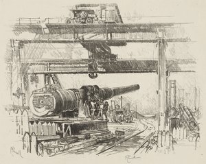 Trabajo de guerra inglés: Prueba de armas de Joseph Pennell