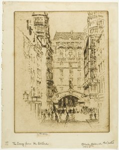 Entrada al Hotel Savoy de Joseph Pennell