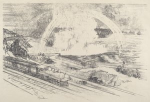 Estación de las cataratas, Niágara de Joseph Pennell