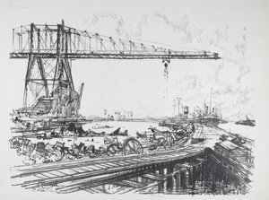 Canal Francés y Grúas Americanas de Joseph Pennell