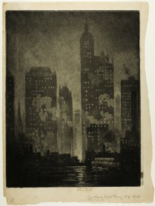 Desde el transbordador de la calle Courtlandt de Joseph Pennell