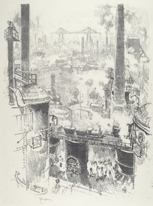 Desde las cimas de los hornos de Joseph Pennell