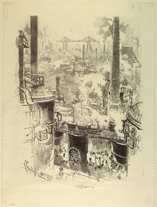 Desde las cimas de los hornos de Joseph Pennell
