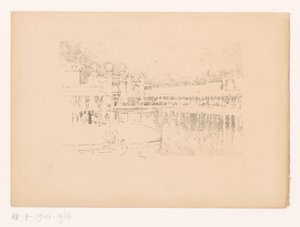 vista del estanque de Joseph Pennell
