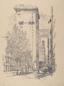 Calle Girard de Joseph Pennell