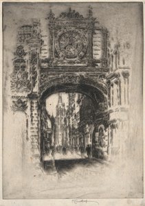 Reloj grande; Ruán de Joseph Pennell