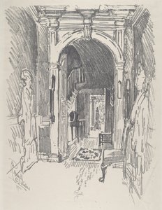 Pasillo en la Casa del Dr. Wister de Joseph Pennell