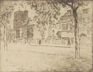 Casa donde murió Whistler, 1904 de Joseph Pennell