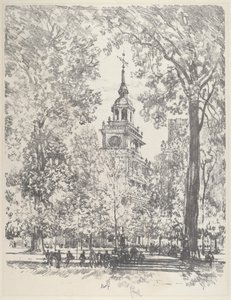 Plaza de la Independencia y la Casa del Estado, 1912 de Joseph Pennell