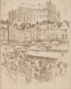 La Place, Beauvais, 1907 de Joseph Pennell