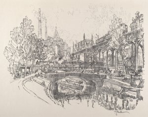 Canal Landwehr, Berlín de Joseph Pennell