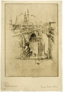 Escaleras del Puente de Londres de Joseph Pennell