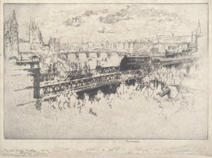 Londres sobre el Puente de Charing Cross de Joseph Pennell