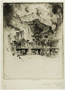 Calle Principal, Mahanoy City de Joseph Pennell