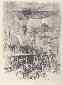 Fabricando un motor de turbina de Joseph Pennell