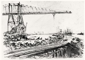 Monte Esperanza, lámina II de El Canal de Panamá por Joseph Pennell, 1912 de Joseph Pennell