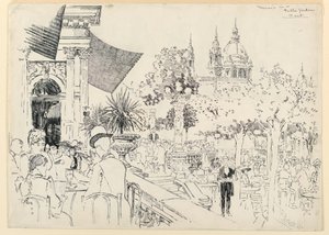 Música en un jardín público de Joseph Pennell