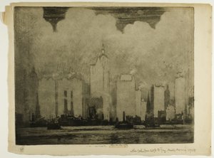 N.Y. desde 23rd St. Ferry-In the Mist of a Morning