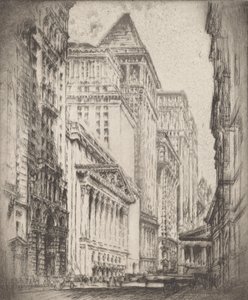Bolsa de Valores de Nueva York, 1923 de Joseph Pennell