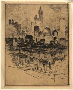 Nueva York desde el Puente de Brooklyn de Joseph Pennell