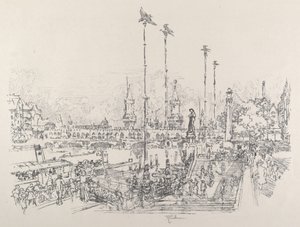 Oberbaum-Brucke, Berlín de Joseph Pennell