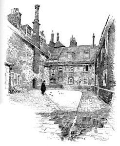 Antigua Charterhouse: En el patio de la lavandería, 1886