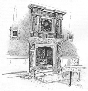Old Charterhouse: Chimenea en la Logia del Maestro, 1886 de Joseph Pennell