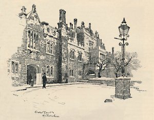 Antigua Charterhouse: El Patio del Maestro, 1886 de Joseph Pennell