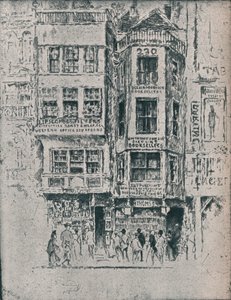 Viejas tiendas de Strand, c1900, 1906-7 de Joseph Pennell