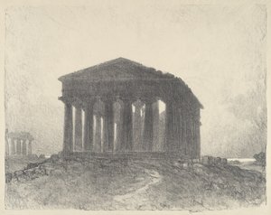 Paestum, atardecer, 1913 de Joseph Pennell
