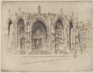 Pórtico de San Maclou, Ruan de Joseph Pennell