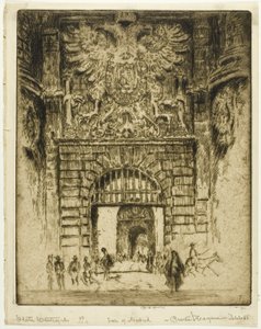 Pórtico de San Maclou, Ruan de Joseph Pennell
