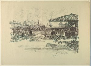 Estación de Ferrocarril, Berlín de Joseph Pennell