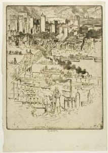 Estación de tren, Pittsburgh de Joseph Pennell
