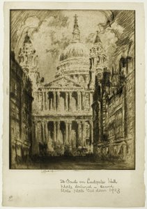 San Pablo, Fleet Street, Londres de Joseph Pennell