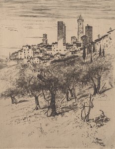 San Gimignano, 1883 de Joseph Pennell