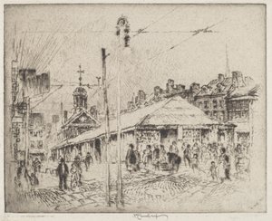 Mercado de la Calle Segunda, Filadelfia de Joseph Pennell