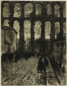 Segovia, el acueducto desde el mercado