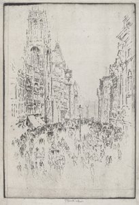 San Dunstan, Fleet Street de Joseph Pennell