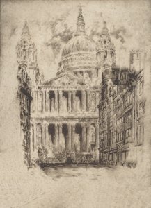 San Pablo, Fleet Street, Londres, 1905 de Joseph Pennell