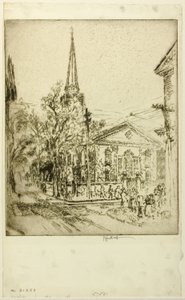 St. Peter, de la calle Pine, Filadelfia de Joseph Pennell