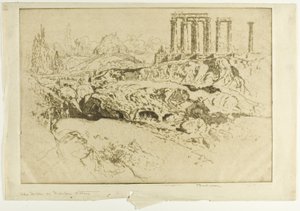 Templo de Júpiter, Atenas de Joseph Pennell