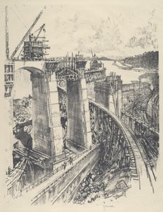 La aproximación a la esclusa de Gatun de Joseph Pennell