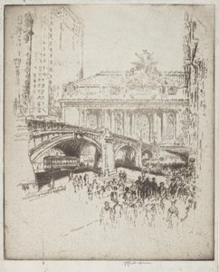 La Aproximación al Grand Central, Nueva York de Joseph Pennell
