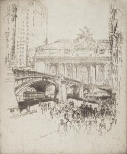 La aproximación a la Grand Central, Nueva York de Joseph Pennell