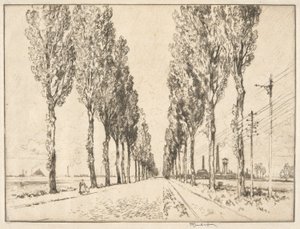 La avenida cerca de Valenciennes de Joseph Pennell