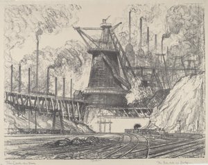 El gran molino, Gary, Indiana de Joseph Pennell