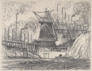 El Gran Molino, Gary, Indiana, 1915 de Joseph Pennell