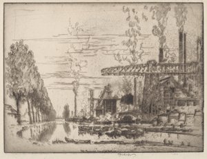 El canal de Bruselas, un Hobbema moderno de Joseph Pennell